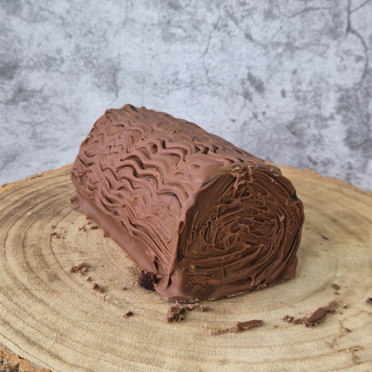 Biscoff Brownie Festive Yule Log